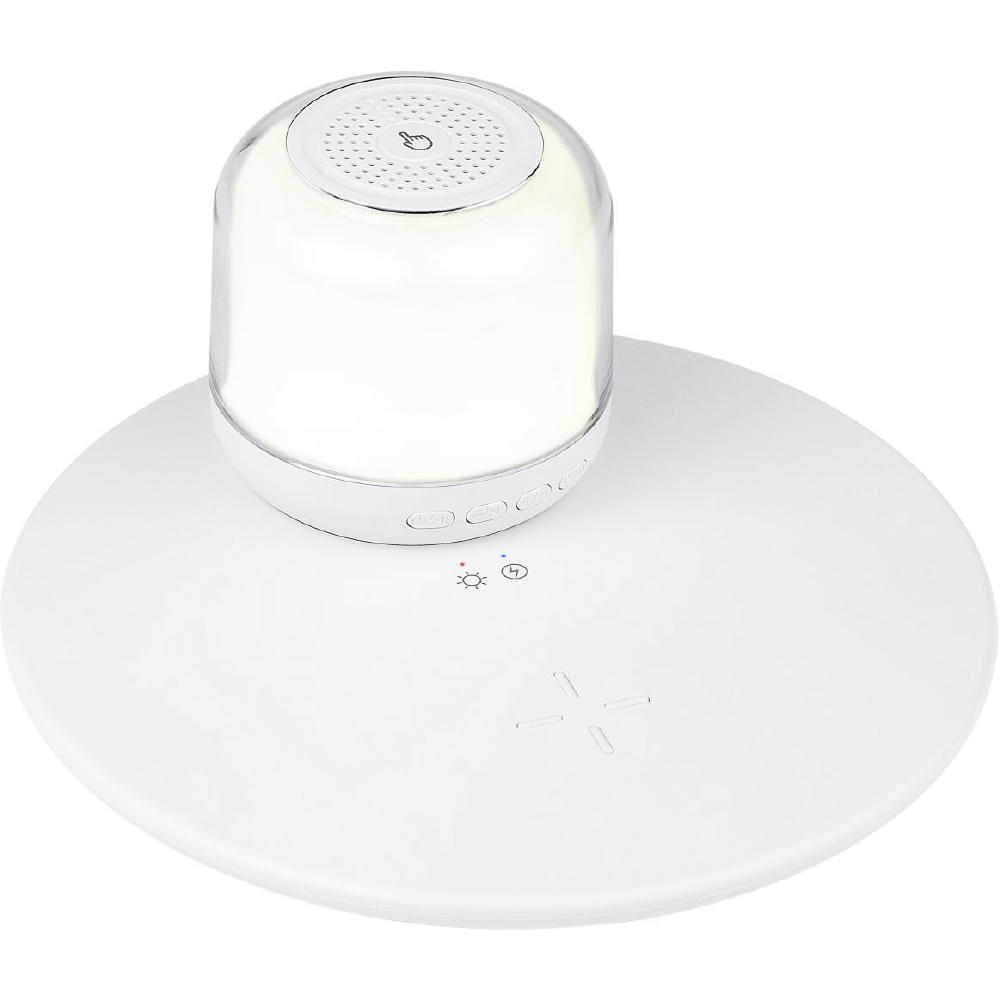 Product image AMBIENT Wireless Charger, Stimmungslicht und Lautsprecher Werbeartikel