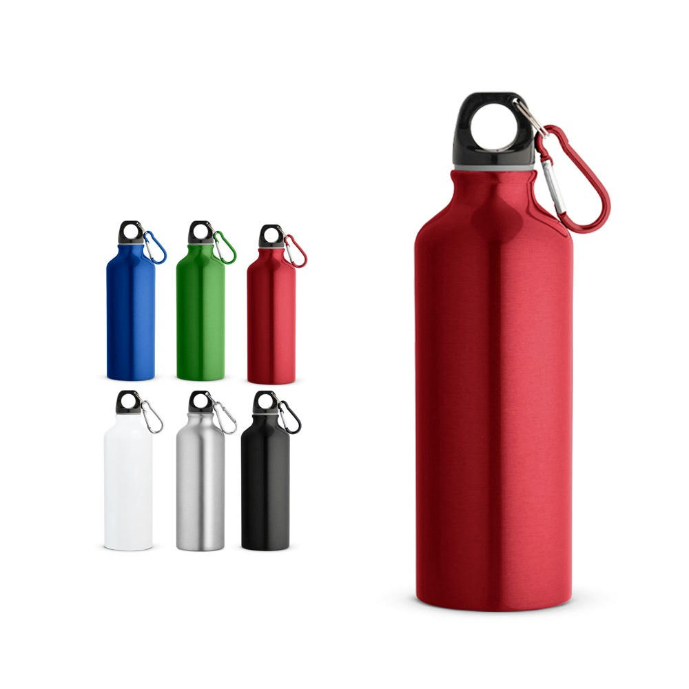 Product image RE-LANDSCAPE M. Flasche aus recyceltem Aluminium 530 mL mit Karabiner Werbeartikel