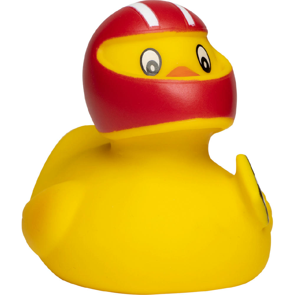 Product image Quietsche-Ente Rennfahrer Werbeartikel