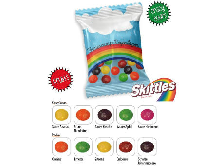 Skittles Werbetüte,   9 g, Inhalt: Skittles "Crazy Sours" Werbeartikel
