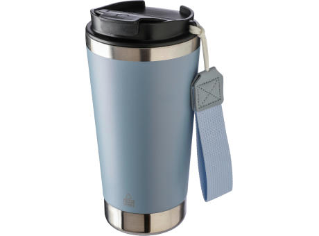 Doppelwandiger Trinkbecher aus recyceltem Edelstahl 500 ml Kayla Werbeartikel