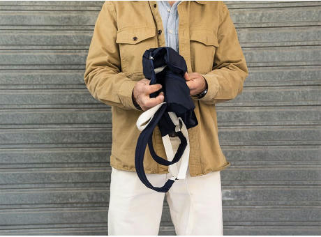 Faltbarer Rucksack 'Cordoba', Polycotton Mitternachtsblau Werbeartikel