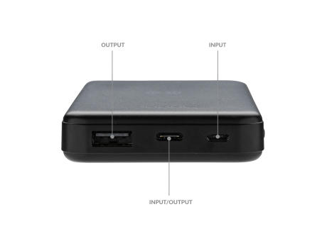 5.000mAh 5W Wireless Powerbank aus RCS recyceltem Kunststoff bedrucken