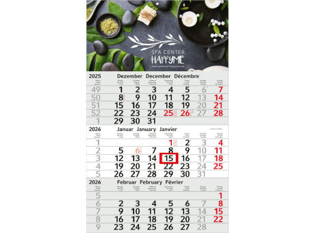 Product image 3-Monatskalender Budget 3 Bestseller (Einblatt) Werbeartikel