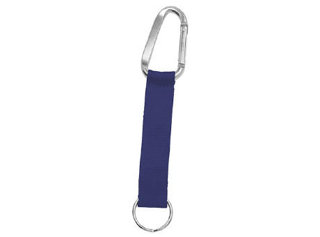 Grundfarbe ca. Pantone 281C, Karabiner silber