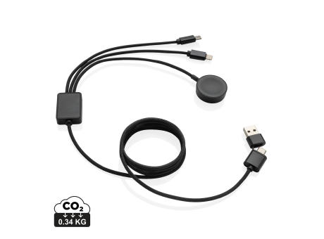 Product image Terra RCS rPET 6-in-1-Ladekabel mit Uhrenladegerät Werbeartikel