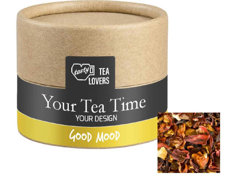 Product image Früchtetee gute Laune, ca. 18g, Kraftpapierdose Mini Werbeartikel