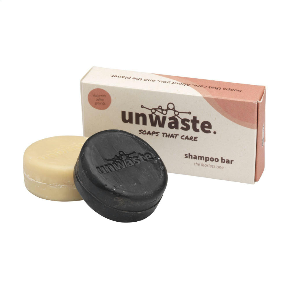Product image Unwaste Duopack Scrub & Shampoo bar Koffieolie Werbeartikel