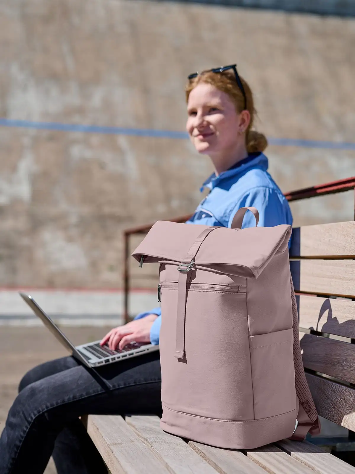 Halfar Rucksack STAR für Laptop – moderner Werbeartikel Rucksack mit Firmenlogo