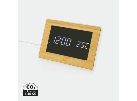 Product image Utah LED-Uhr aus RCS rKunststoff & Bambus Werbeartikel