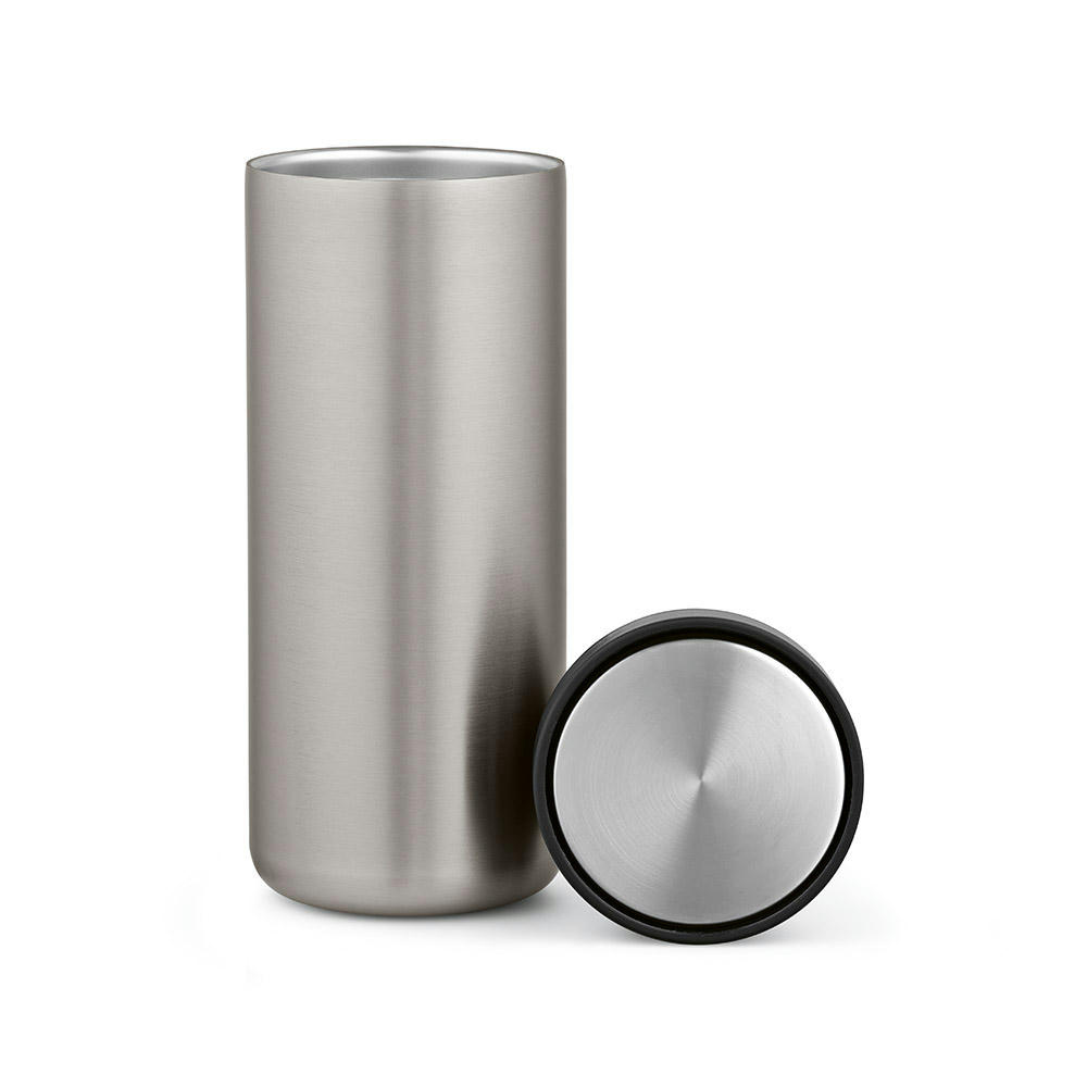 Rhine Thermobecher 600ml aus recy. Edelstahl, doppelwandig, mit 360°-Push-Deckel Werbeartikel