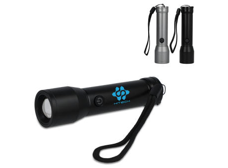 Wiederaufladbare Taschenlampe aus recyceltem Aluminium IPX4 Werbeartikel