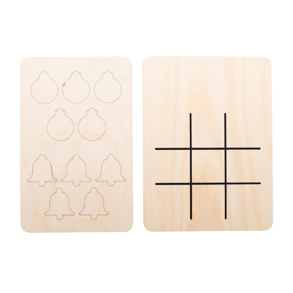 Weihnachtliches Tic-Tac-Toe Baumschmuck & Glocken TixTax Werbeartikel
