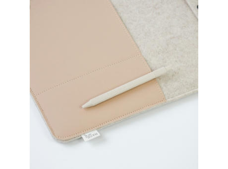 Recycled Felt & Apple Leather Laptop Sleeve Plus 16" bedrucken
