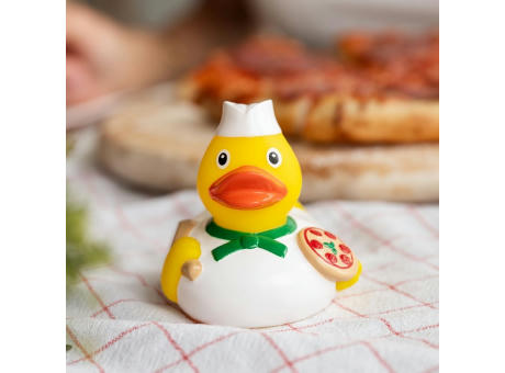 Quietsche-Ente Pizzabäcker Werbeartikel