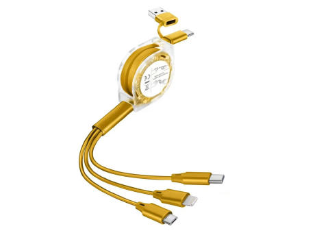 3in2 Aufrollladekabel Blau bedrucken