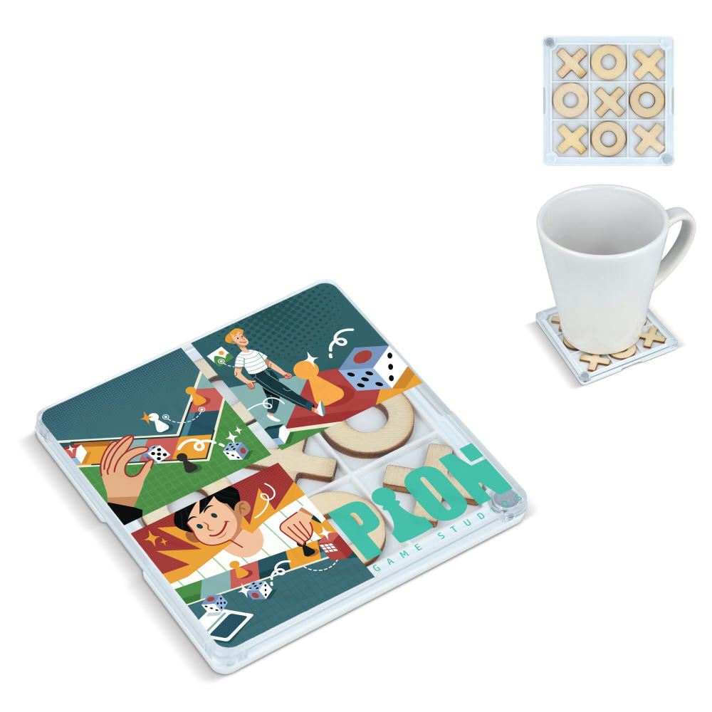 Product image Tic-Tac-Toe-Untersetzer Werbeartikel