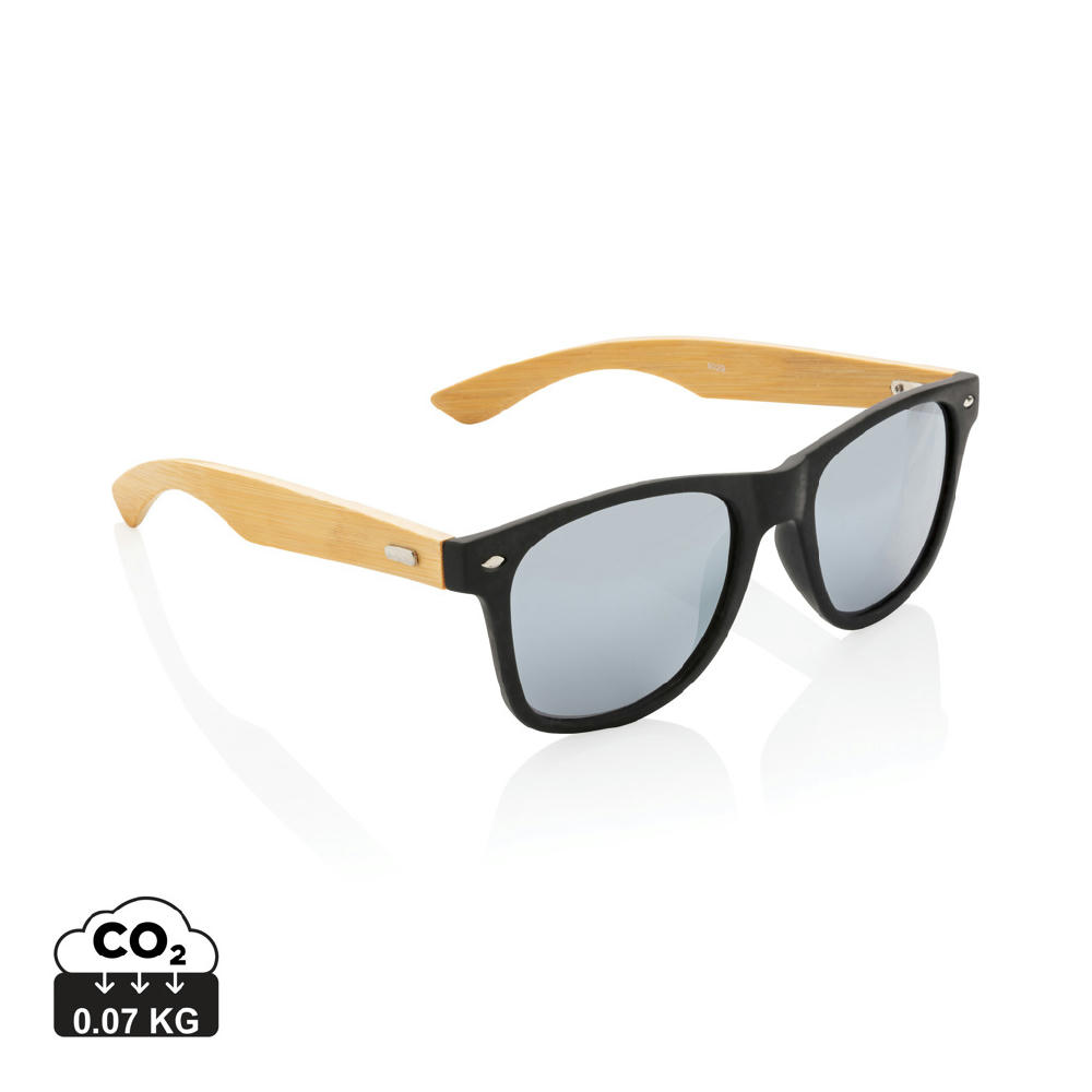 Product image Sonnenbrille aus Bambus und RCS recyceltem Kunststoff Werbeartikel