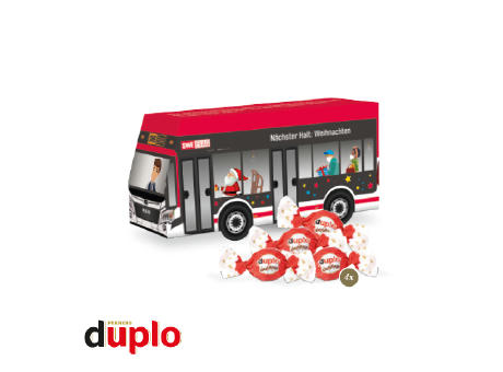Product image 3D Präsent "Bus" mit duplo Knusperlen Werbeartikel