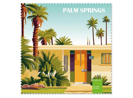 POLYCLEAN rPET Brillenputztuch 15x15 cm im Pergaminbeutel, All-Inclusive-Paket bedrucken