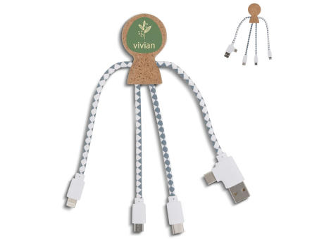 Xoopar Mr. Bio Cork Charging Cable bedrucken