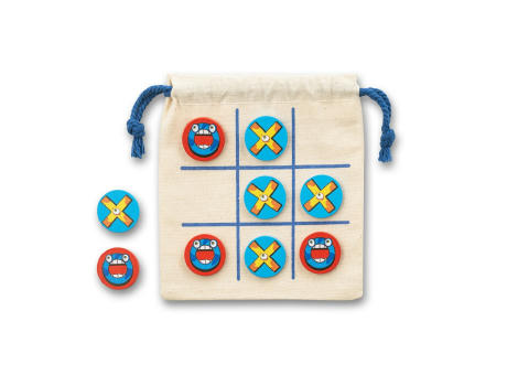 CROSSES. Klassisches 3-Gewinnt-Spiel aus Sperrholz, bestehend aus 10 Teilen Werbeartikel