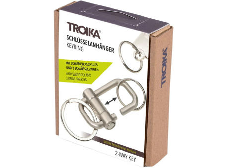TROIKA Schlüsselanhänger 2-WAY KEY Werbeartikel
