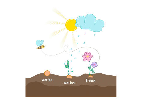 Geschenkartikel / Präsentartikel: Bienenweide im Oster-Eierkarton, 6 bunte Samenbomben Werbeartikel