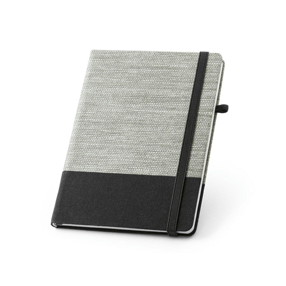 Product image ROUSSEAU. A5-Notizbuch aus Strohfaser und Baumwoll-Canvas mit linierten Seiten Werbeartikel