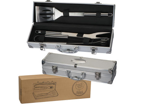 Grillkoffer aus Metall Werbeartikel