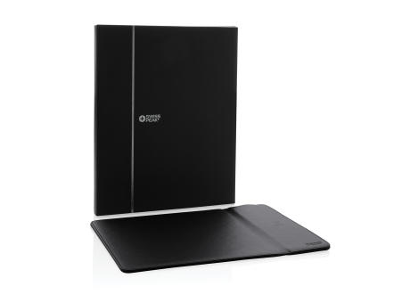 Swiss Peak RCS recyceltes 10W Wireless-Charging PU Mauspad Werbeartikel