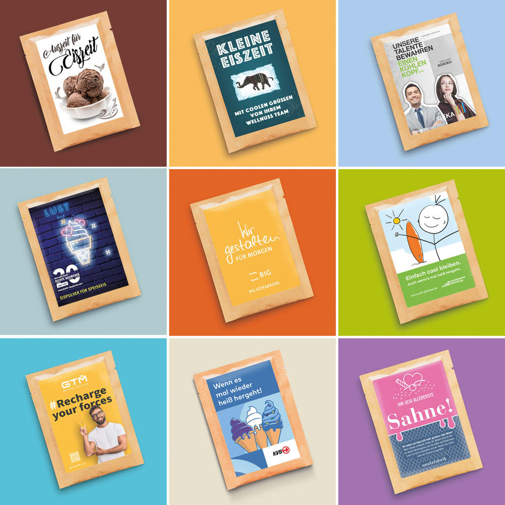 Eispulver Himbeere Supreme im Portionsbeutel 30g Werbeartikel