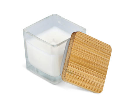 Chakra Kerze auf pflanzlicher Basis im Glasgefäß Werbeartikel