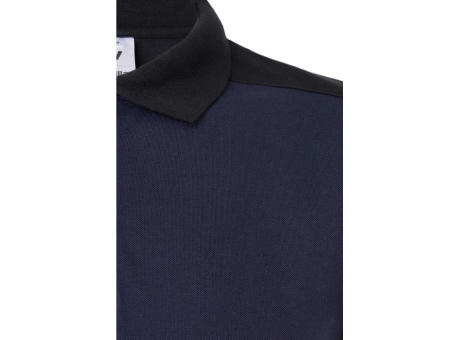 VL VELES. Zweifarbiges Stretch-Piqué-Poloshirt (200 g/m²) mit kurzen Ärmeln, aus Polyester (96 %) und Elastan (4 %) Werbeartikel