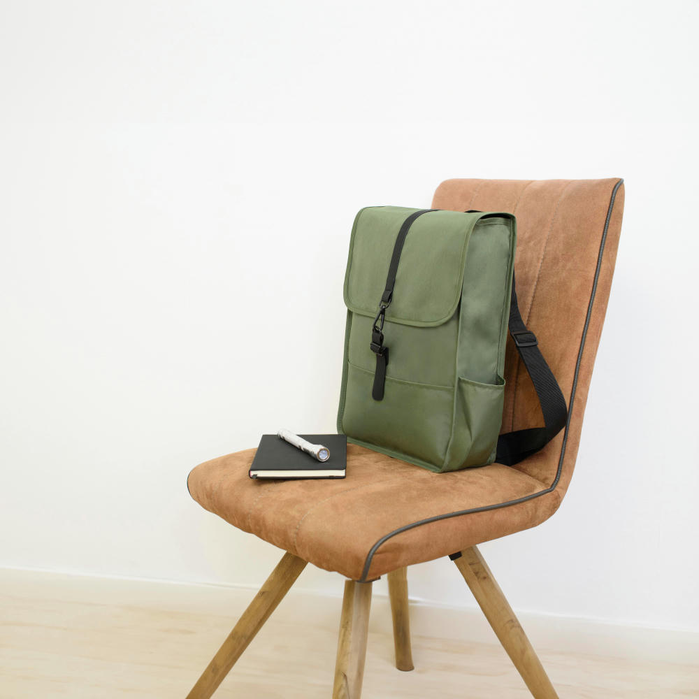 rPET Polyester (300D) Rucksack mit Lasche Lyric Werbeartikel
