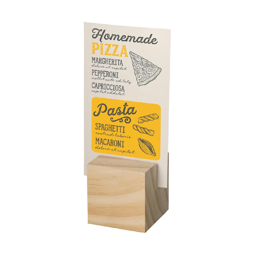Holzmenükartenhalter "Cube" Werbeartikel