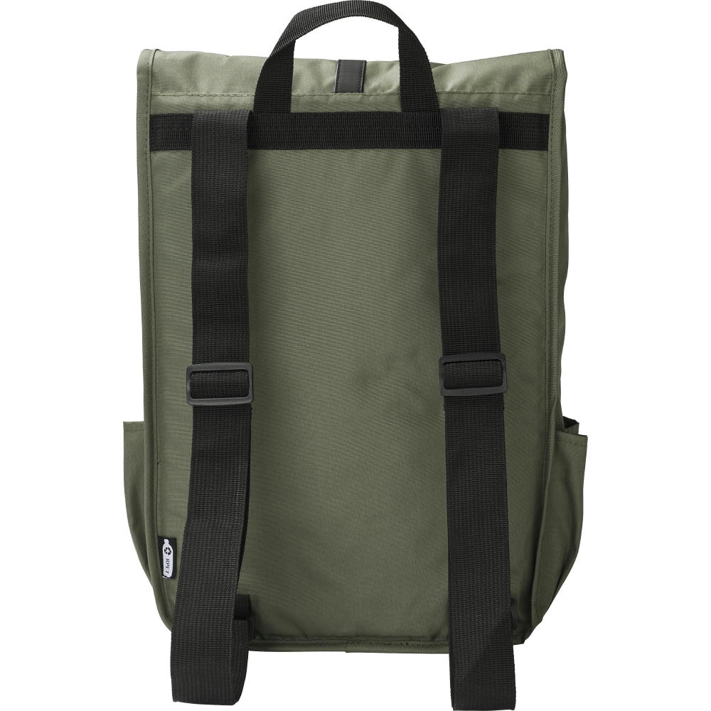 rPET Polyester (300D) Rucksack mit Lasche Lyric Werbeartikel