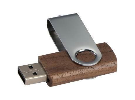 USB Stick aus dunklem Holz 8GB bedrucken
