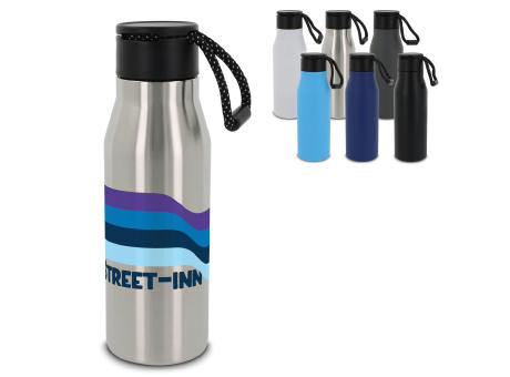 Isolierflasche mit Trageschlaufe 600ml Werbeartikel