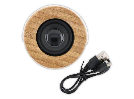 Wireless speaker bamboo 3W Werbeartikel