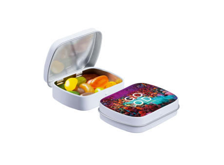 Product image Mini Klappdeckeldose mit Süßigkeiten Werbeartikel