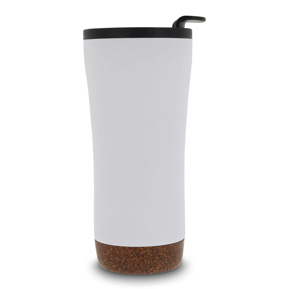 Doppelwandiger Becher mit einem Korkboden 480ml Werbeartikel