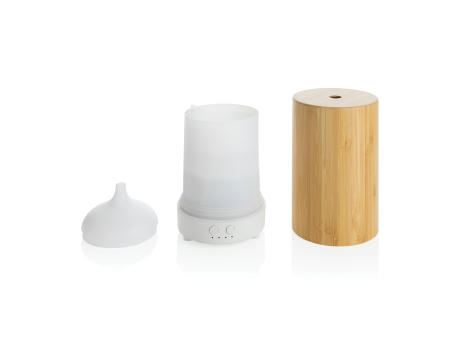 Aromadiffusor aus RCS recyceltem Kunststoff und Bambus Werbeartikel