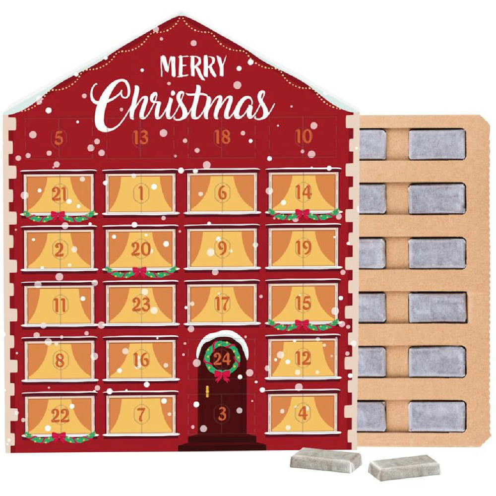 Product image Täfelchen Adventskalender Haus ECO Werbeartikel