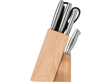 Messerblock aus Holz Lucille Werbeartikel