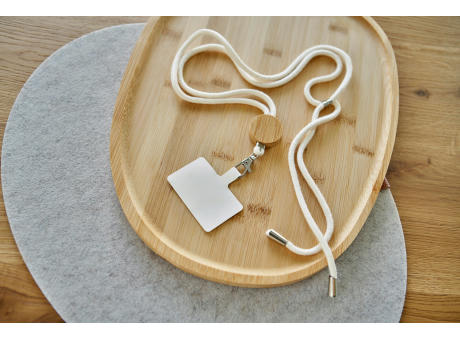 Schlüsselband aus Baumwolle mit Kordel Lucia Werbeartikel