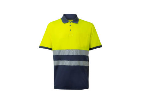 VL ACHELOUS. Zweifarbiges Piqué-Poloshirt (150g/m²) mit kurzen Ärmeln, aus Baumwolle (55%) und Polyester (45%) Werbeartikel