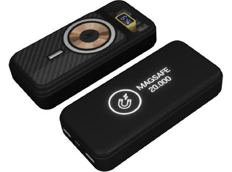 Product image SCX.design P50 magnetische Powerbank 20.000 mAh mit Leuchtlogo bedrucken