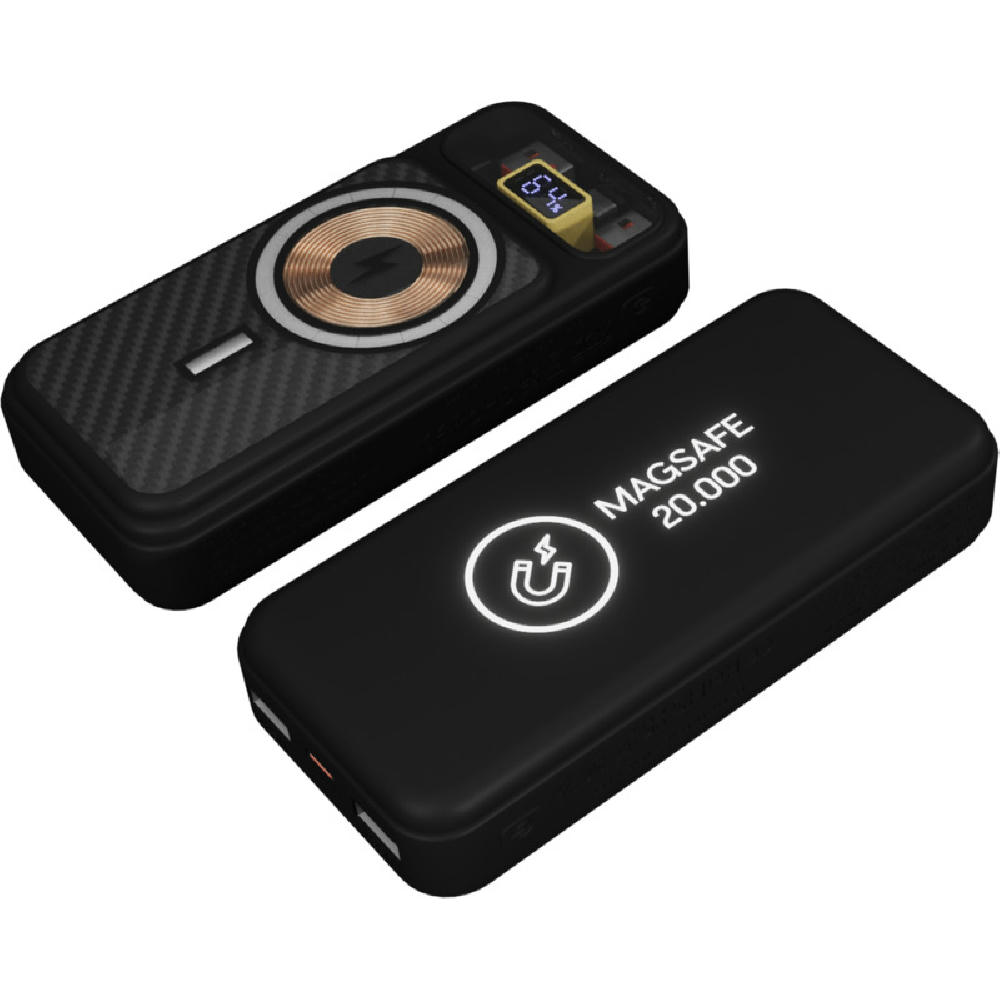 Product image SCX.design P50 magnetische Powerbank 20.000 mAh mit Leuchtlogo Werbeartikel