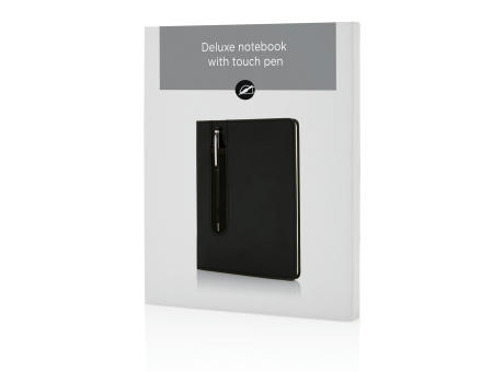 Basic Hardcover PU A5 Notizbuch mit Stylus-Stift bedrucken